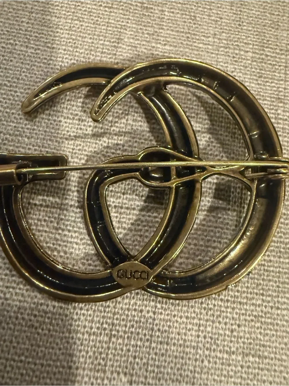 New Gucci antique Gold tone snake Brooch